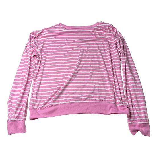 Draper James Pink Stripe Long Sleeve Shorts Lounge PJ Set Size Medium Womens - Picture 3 of 10